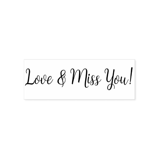Love & Miss You Self Inking Rubber Stamp (Design)
