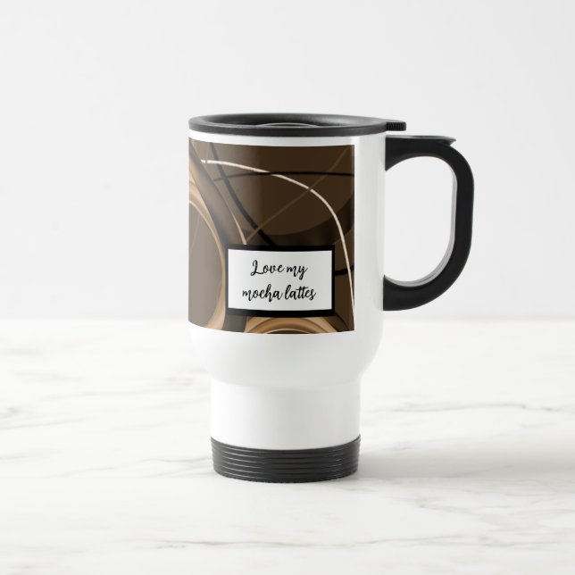 Love Mocha Lattes Abstract Swirl Mug (Right)