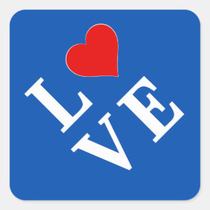 LOVE modern chic Square Sticker