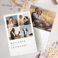 Love Modern Elegant Couple Wedding Photo Memories