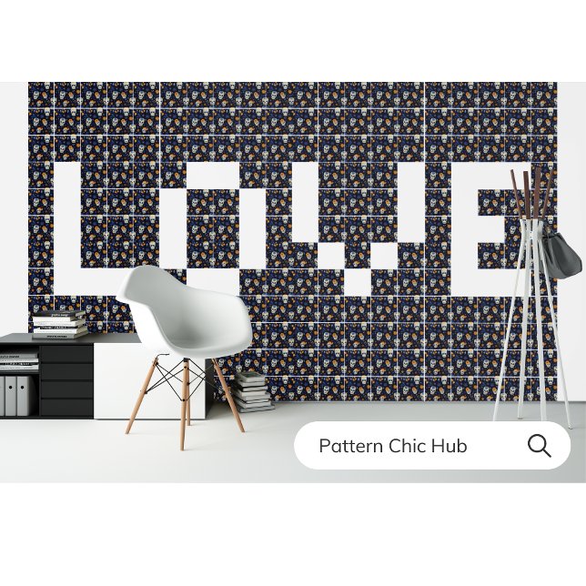 Love Modern Elegant Pattern Sugar Skull Decorative Tile (Creator Uploaded)