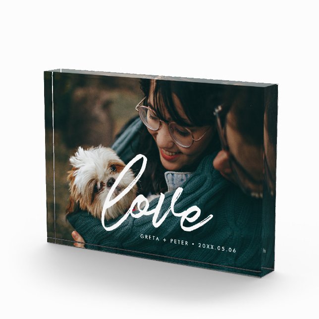 Love modern typography overlay couple photo block (Right)