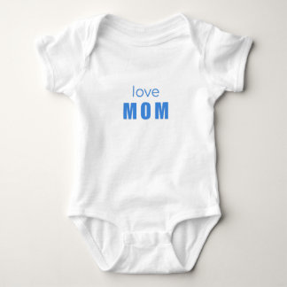 Love Mom Blue Newborn Bodysuit