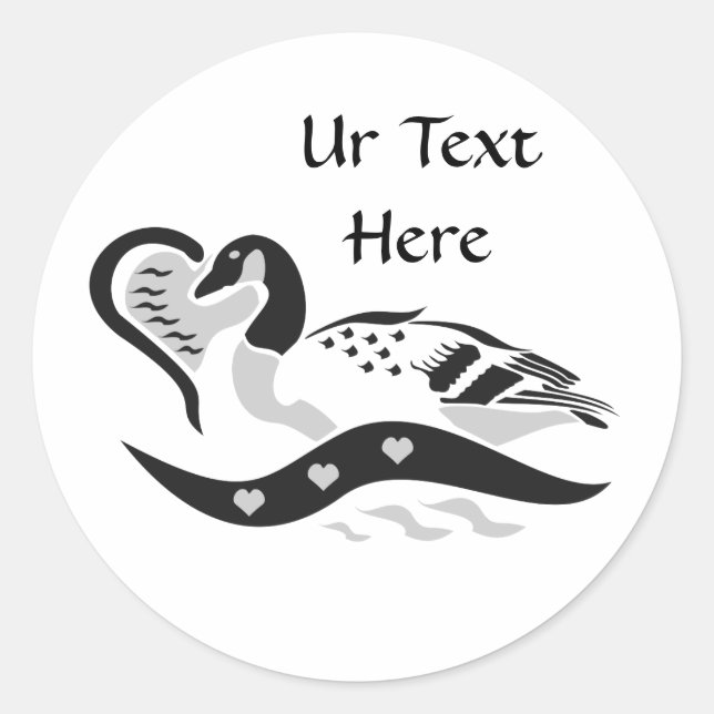 Love Momma Goose Classic Round Sticker (Front)