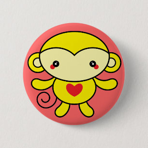 Love Monkey 6 Cm Round Badge