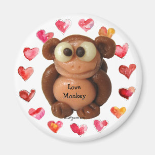 Love Monkey Personalised Magnets-Novelty Gifts Magnet