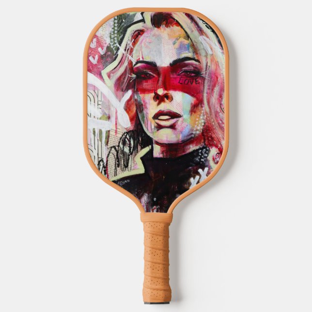 Love Monogram Initial  Pickleball Paddle (Front)