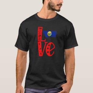 Love Montana In Block Letters T-Shirt