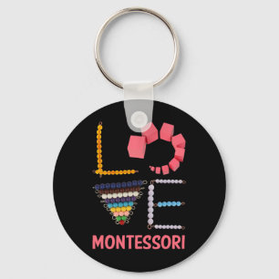 Love Montessori Education Math Teacher  Key Ring