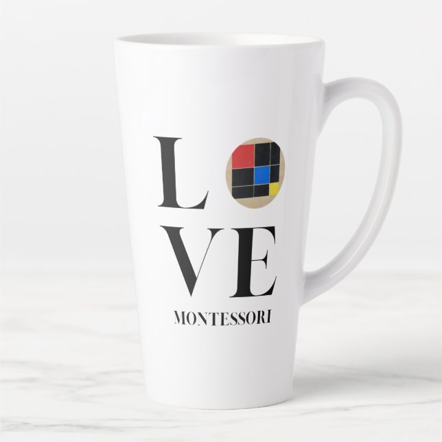Love | Montessori | Trinomial Cube Latte Mug (Right)