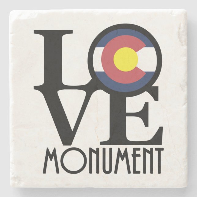 LOVE Monument Colorado Stone Coaster (Front)