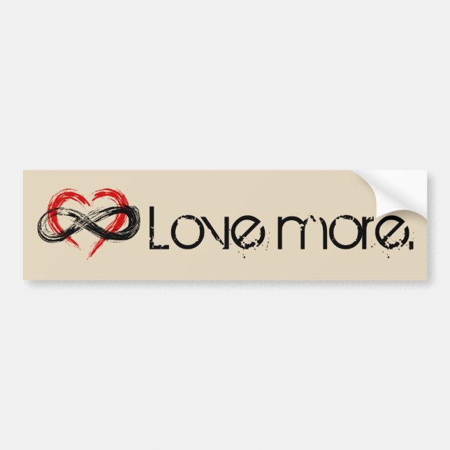 Love More Bumper Sticker (Front)