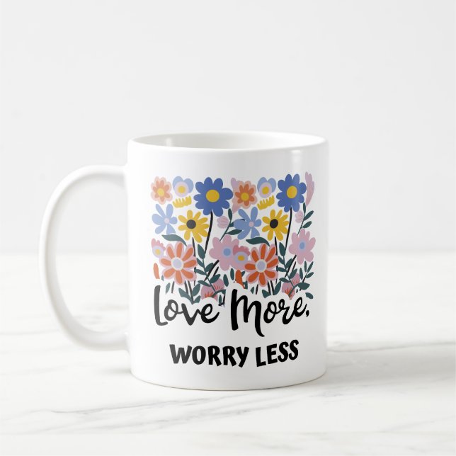 Love More Floral Mug (Left)