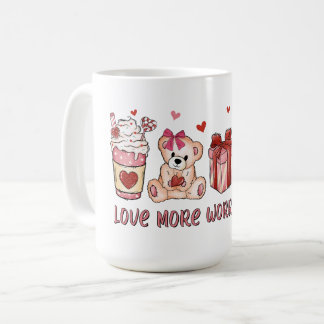 Love more worry less coffee mug