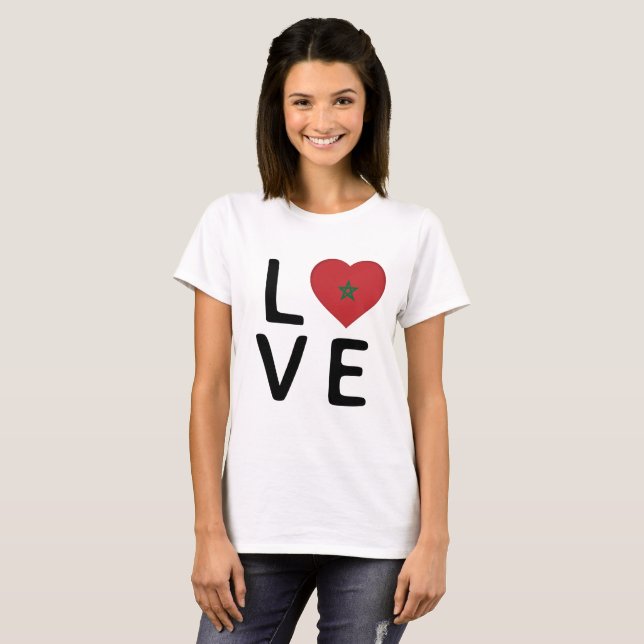 Love - Morocco Flag T-Shirt (Front Full)