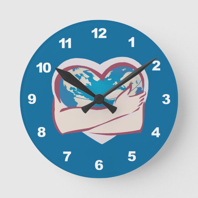 Love Mother Earth Round Clock (Front)