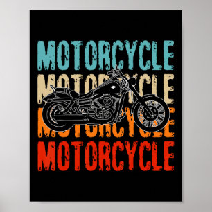 Love Motorcycle Mens Shirt Biker Boys Lover Dad&#; Poster