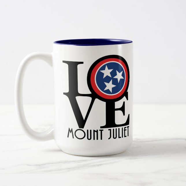 LOVE Mount Juliet 15oz Two-Tone Coffee Mug (Left)