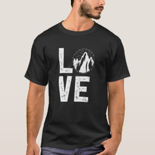 Love Mountain Hiking Tent Camping Rock Climbing T-Shirt
