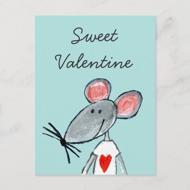 Love Mouse Holiday Postcard (Front)