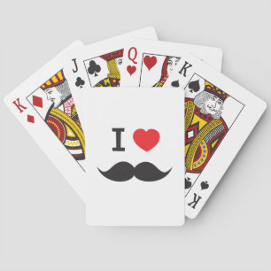 Love Moustache Playing Cards
