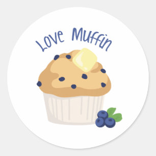 Love Muffin Classic Round Sticker