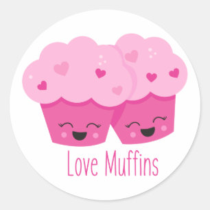 Love Muffins Classic Round Sticker