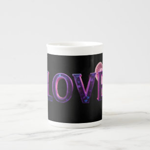 “LOVE” mug, featuring a bold, artistic design Bone China Mug