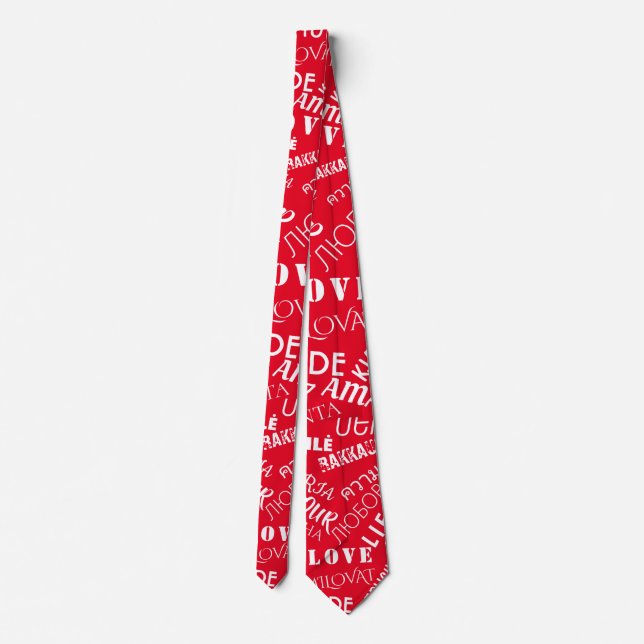 LOVE - Multi Language - Customisable International Tie (Back)