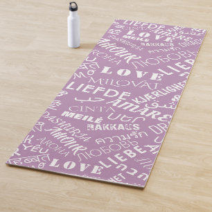LOVE - Multi Language - Customisable International Yoga Mat