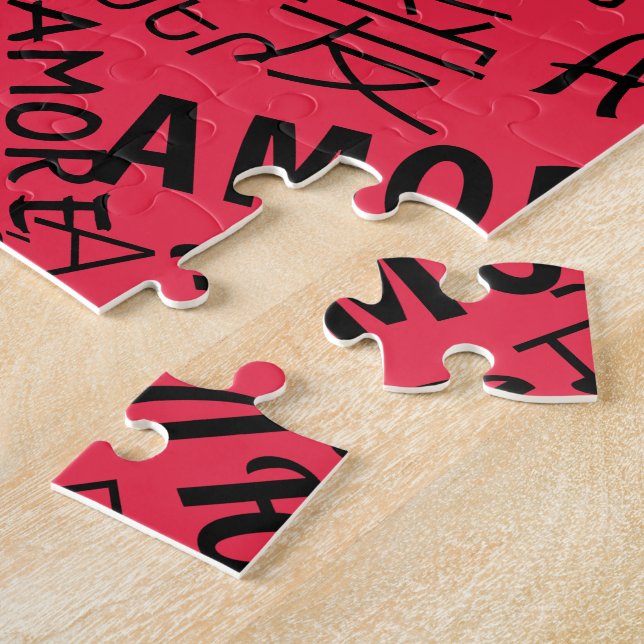 LOVE - Multi Language - Customizable International Jigsaw Puzzle (Side)