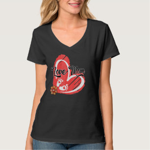 Love Mum Cute Heart Flower Baby Foots Expecting Ne T-Shirt