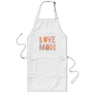 Love Mum Floral T-Shirt  Long Apron