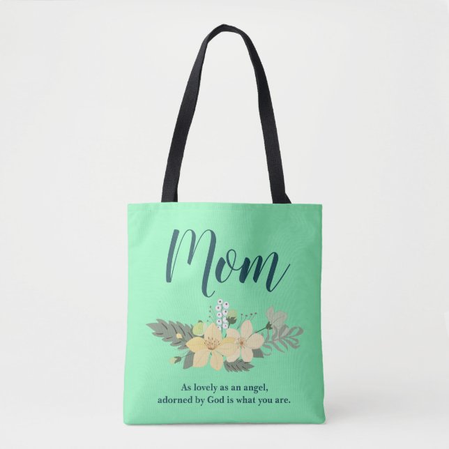 Love Mum floral Tote Bag (Front)