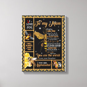 Love Mum   Letter To My Mum You Are The World Canvas Print