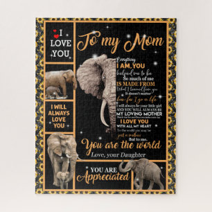 Love Mum Letter To My Mum You Are The World Jigsaw Puzzle