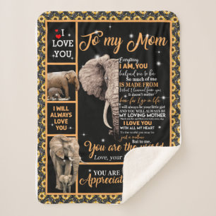 Love Mum   Letter To My Mum You Are The World Sherpa Blanket