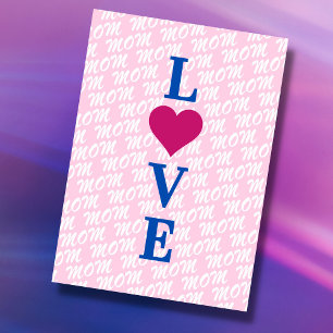 LOVE mum mother modern elegant we love you mum Card