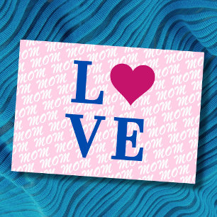 LOVE mum mother modern elegant we love you mum Card