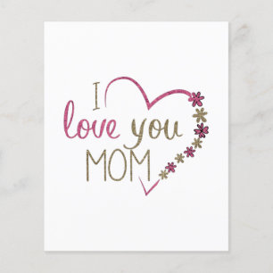 Love Mum Mothers Day Heart Flyer