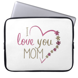 Love Mum Mothers Day Heart Laptop Sleeve