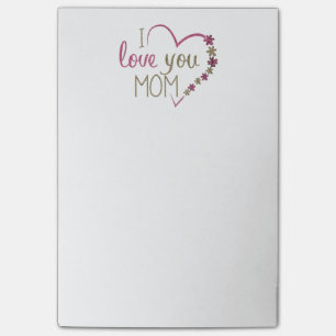 Love Mum Mothers Day Heart Post-it Notes