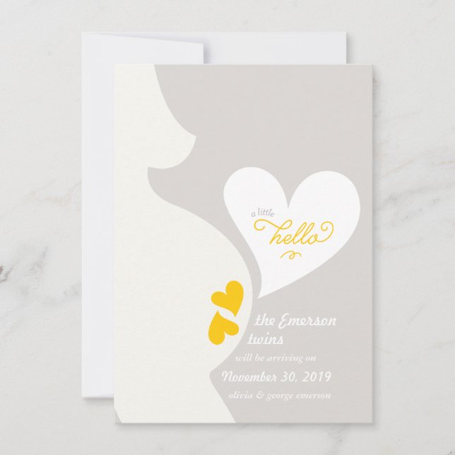 Love Mummy's Tummy Twins Pregnancy Announcement (Front)