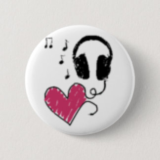 Love music 6 cm round badge