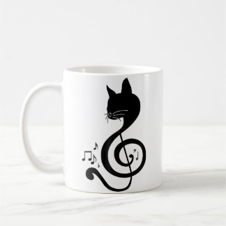 Love Music Cat Music Note Musical Note Pianist Pia Coffee Mug