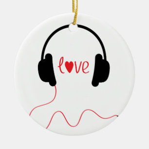 Love Music Ceramic Tree Decoration