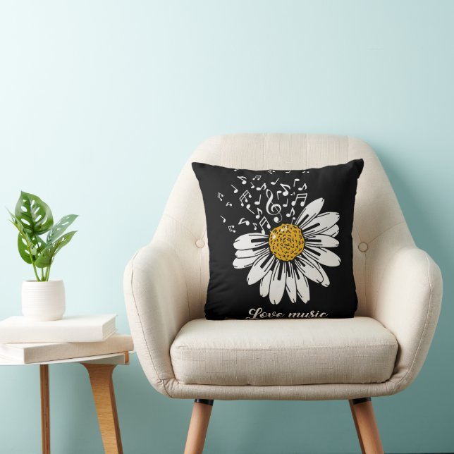 Love Music Daisy Flower Cushion (Chair)