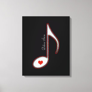 love music girly musical note canvas print