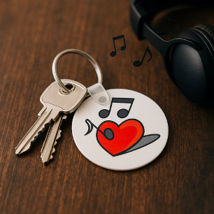 Love Music Key Ring