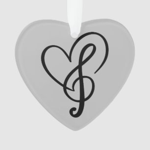 Love Music Logo Musicians Musical  Photo Custom Ornament